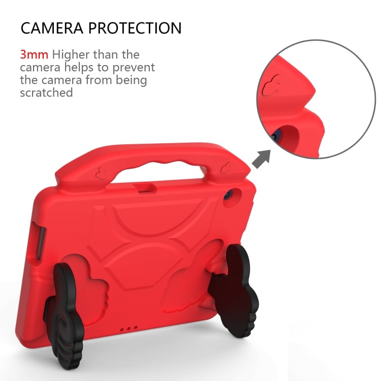 Slagresistent barnedeksel med stativ & håndtak Huawei MediaPad T3 10.1", Rød