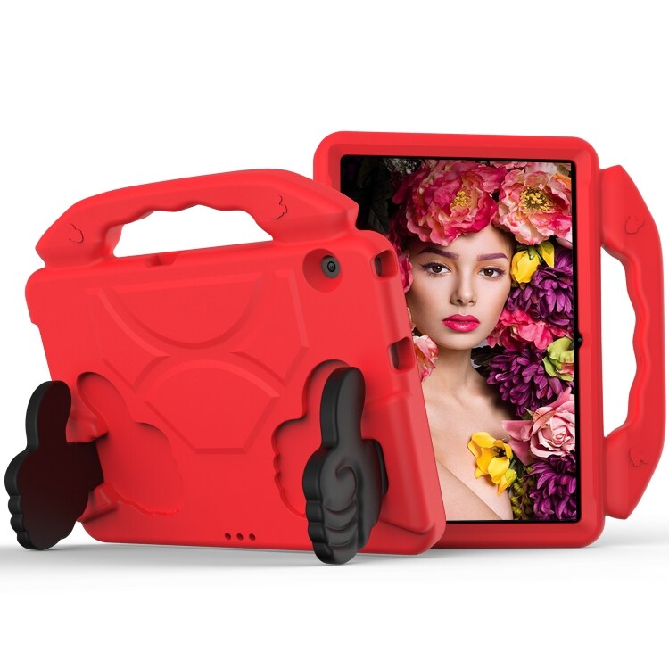 Slagresistent barnedeksel med stativ & håndtak Huawei MediaPad T3 10.1", Rød