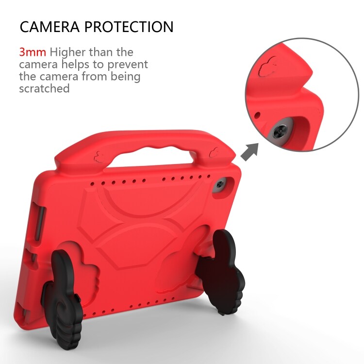 Slagresistent barnedeksel med stativ & håndtak Huawei MediaPad M6 10.8", Rød