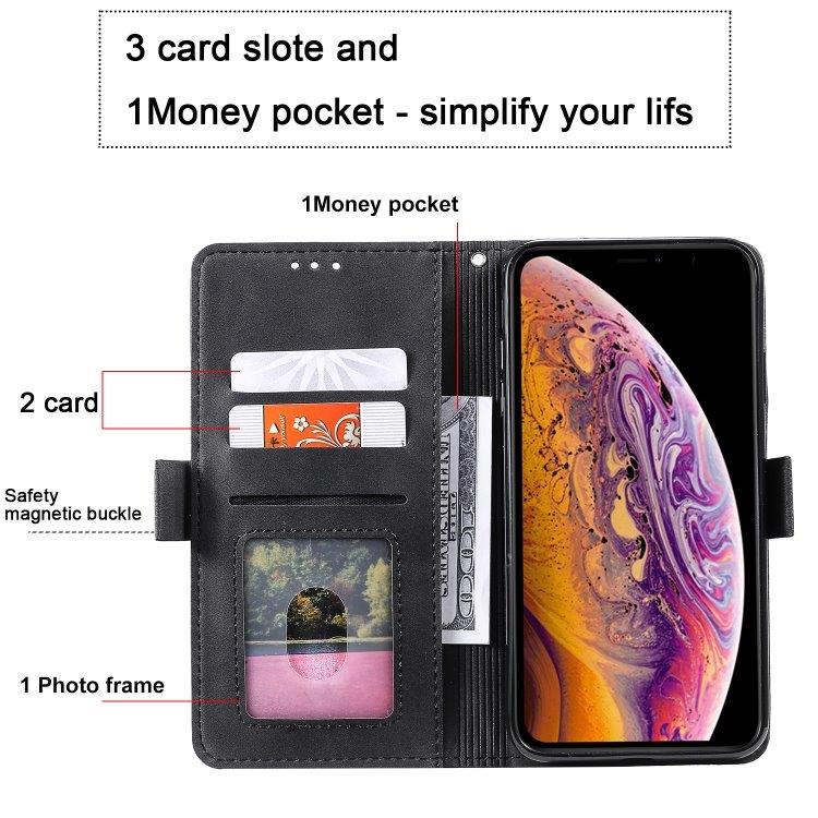 Lommebokdeksel med stativ iPhone X / XS, Svart