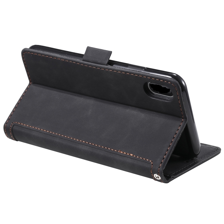 Lommebokdeksel med stativ iPhone XR, svart