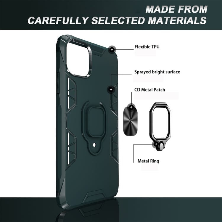 Shockproof TPU deksel med ringholder iPhone 11 Pro, Svart