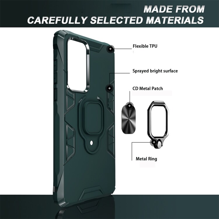 Shockproof TPU deksel med ringholder Huawei P40, Svart