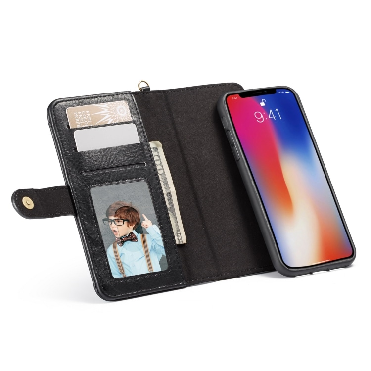 Lommebokdeksel med spenne iPhone XS Max, Svart