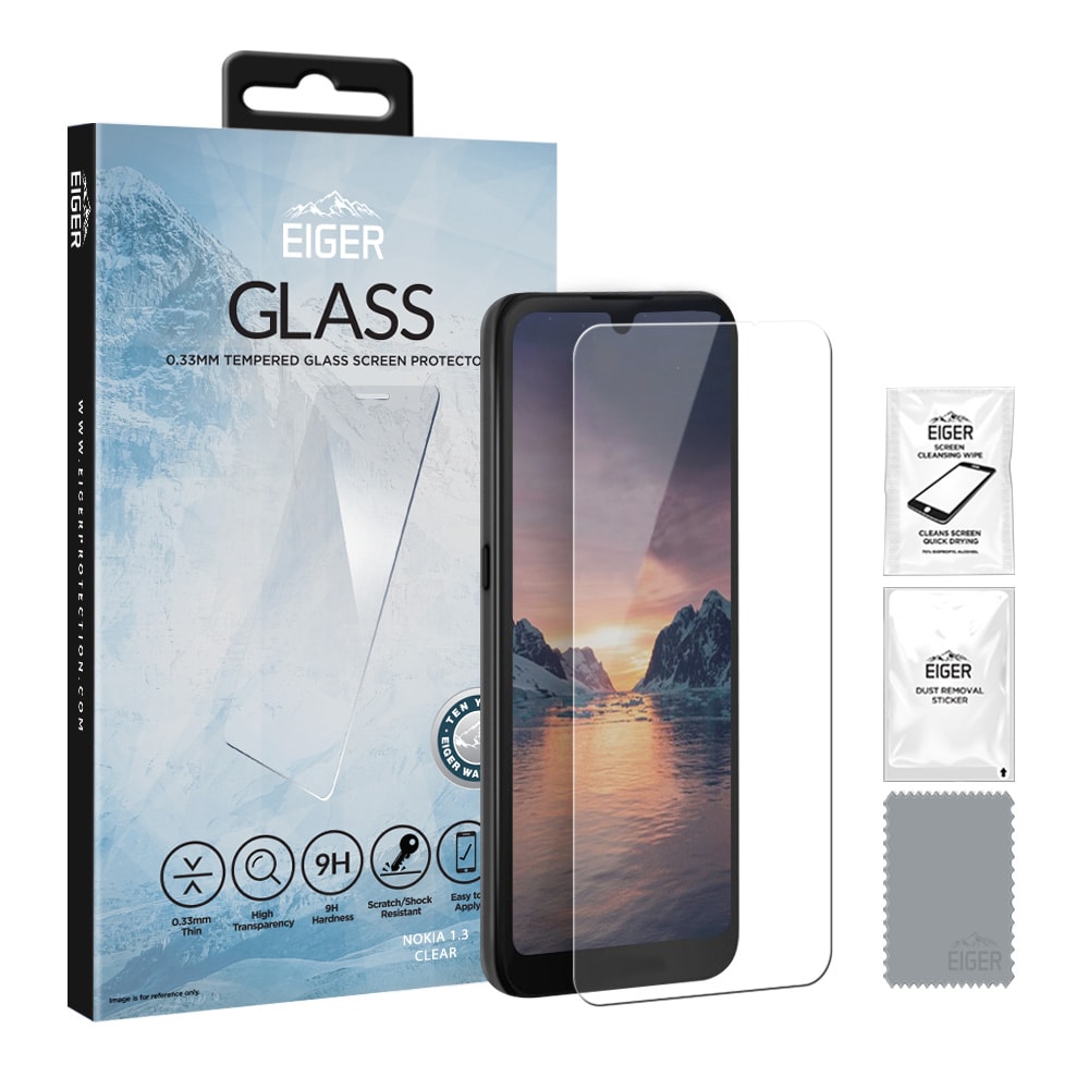 Eiger Glas Skjermbeskyttelse Nokia 1.3 Klar