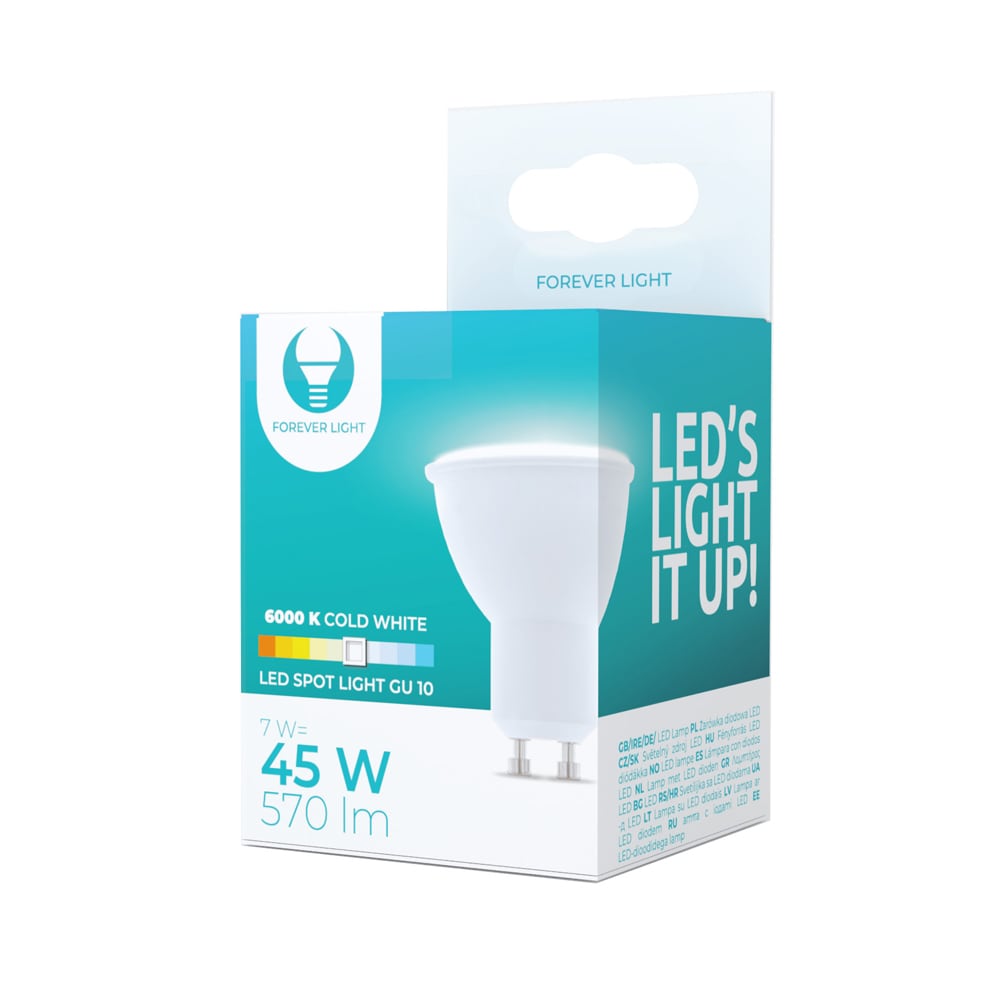 LED-Pære GU10 7W 230V 6000K 570lm