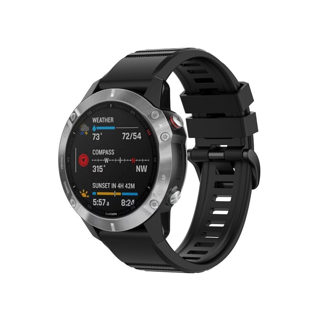 Silikonarmbånd Garmin Fenix 6X Svart