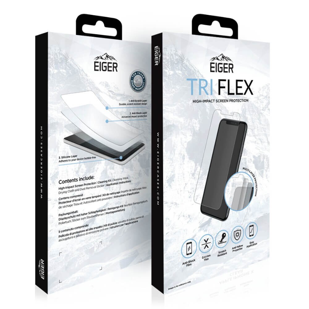 Eiger Tri Flex Skjermbeskyttelse Samsung Galaxy Xcover Pro 2-pk