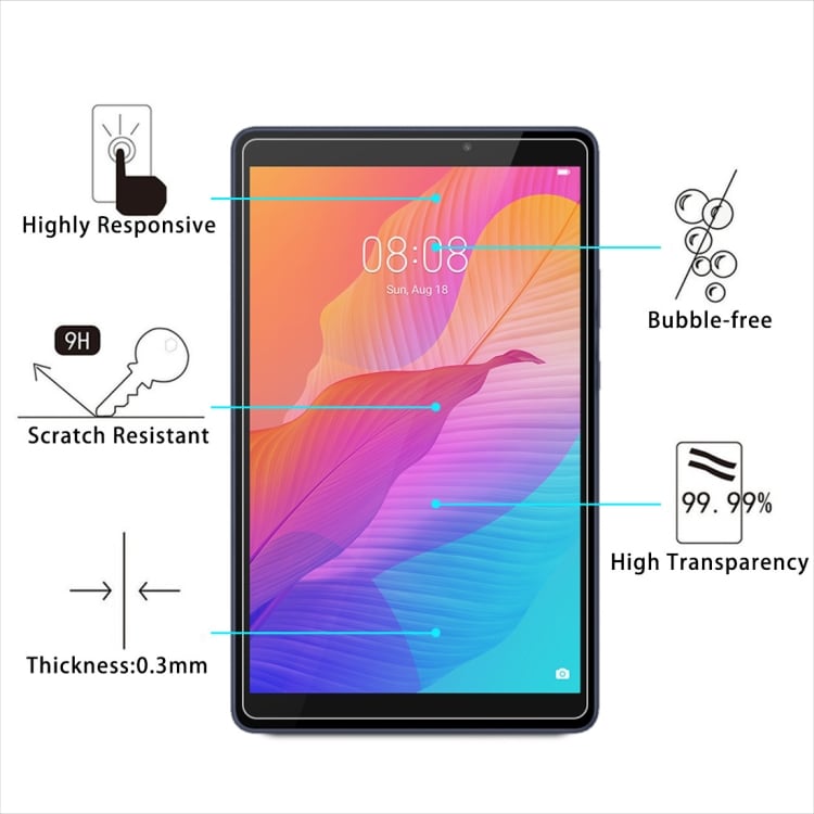 Temperert beskyttelseglass til Huawei Tablet C3 8.0 2-pk