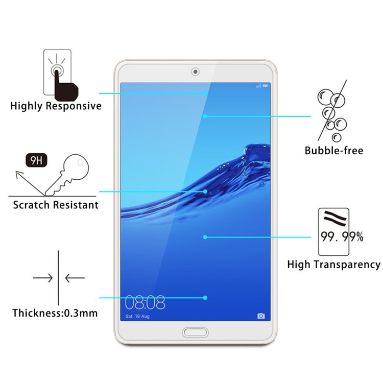 Kraftfullt temperert beskyttelseglass til Huawei Tablet C5 8.0 2-pack