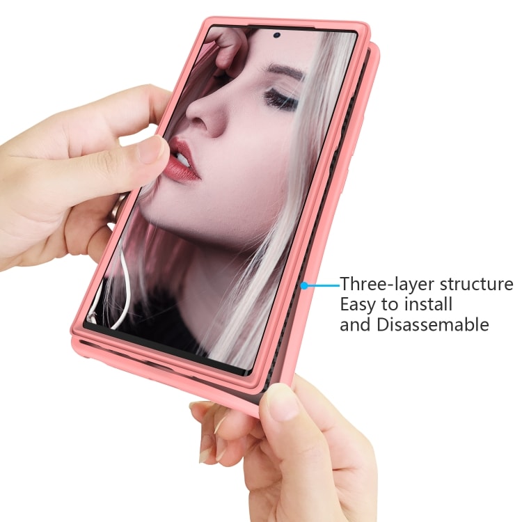 Mobildeksel med bølgemønster til Samsung Galaxy Note20 Ultra Rosa