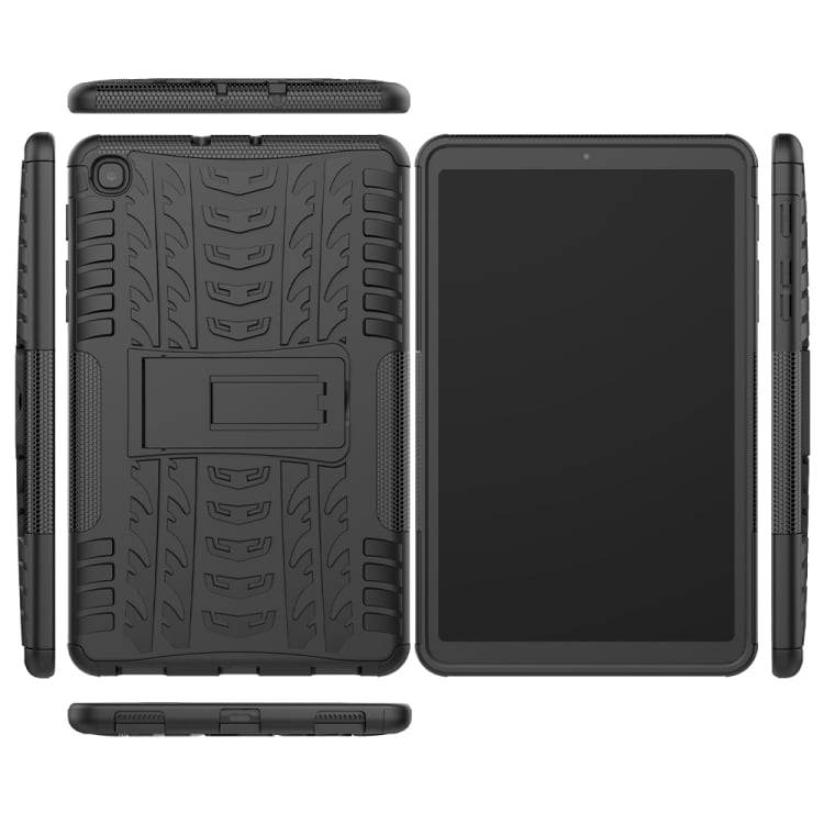 Deksel med dekkspormønster og pennholder til Samsung Galaxy Tab A 8.4 2020 Svart