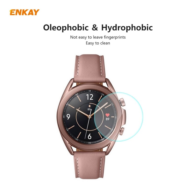 Temperert beskyttelseglass til Samsung Galaxy Watch 3 41mm ENKAY Hat-Prince 0.2mm 9H 2.15D