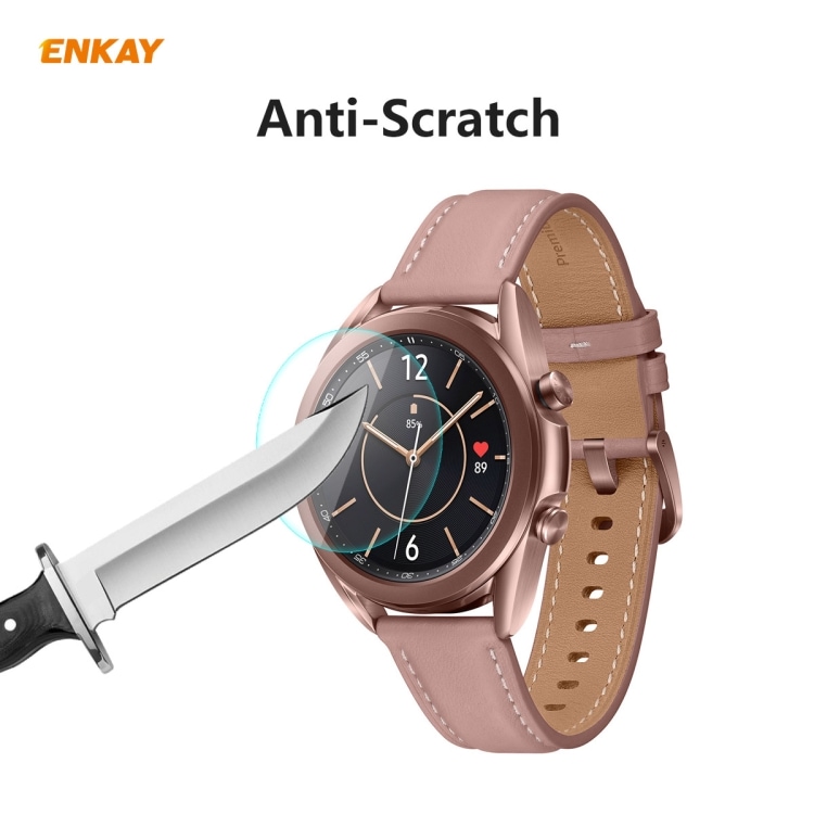 Temperert beskyttelseglass til Samsung Galaxy Watch 3 41mm ENKAY Hat-Prince 0.2mm 9H 2.15D