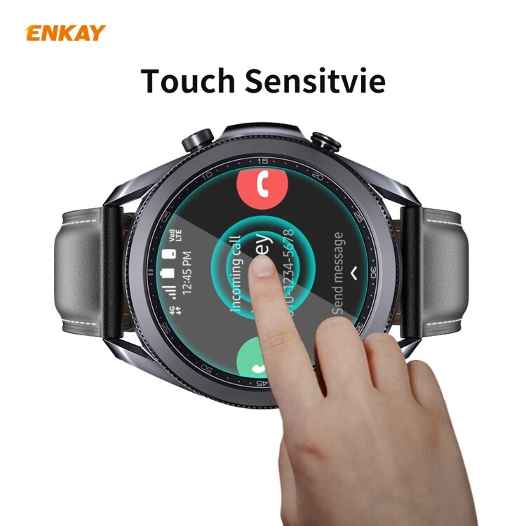 Temperert beskyttelseglass til Samsung Galaxy Watch 3 45mm ENKAY Hat-Prince 0.2mm 9H 2.15D