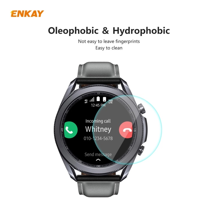 Temperert beskyttelseglass til Samsung Galaxy Watch 3 45mm ENKAY Hat-Prince 0.2mm 9H 2.15D