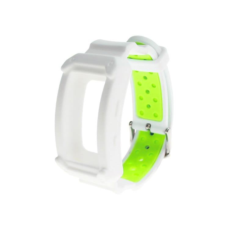 Klokkearmbånd i silikon til Samsung Gear Fit2 / Pro Hvit & Grønn