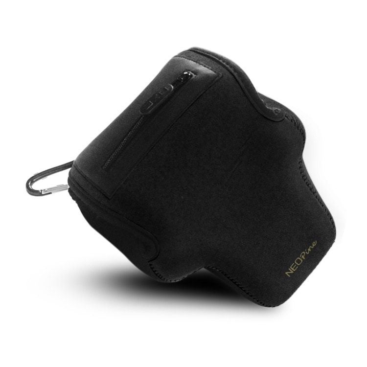 Beskyttende trekantspose med karabinkrok til Sony A7R4 NEOpine Neoprene Svart