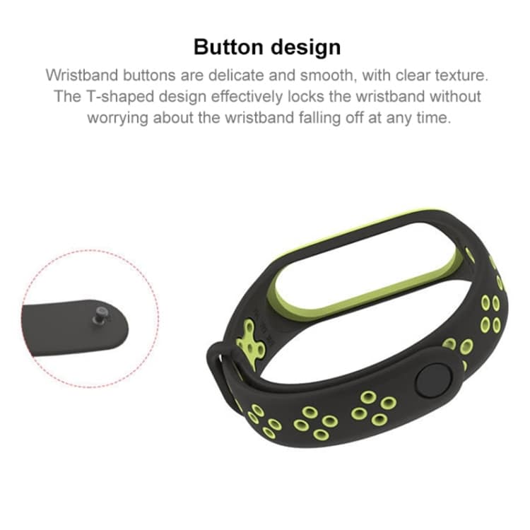 Sport armbånd til Xiaomi Mi Bånd 3 / 4 Mørkegrønn