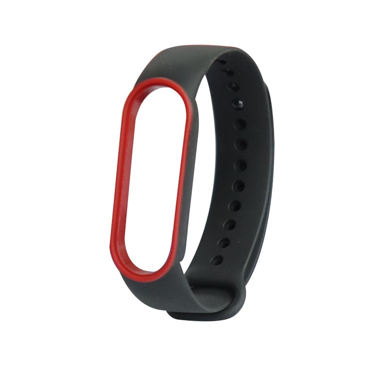 Elastisk armbånd til Xiaomi Mi Bånd 5 Svart & Rød