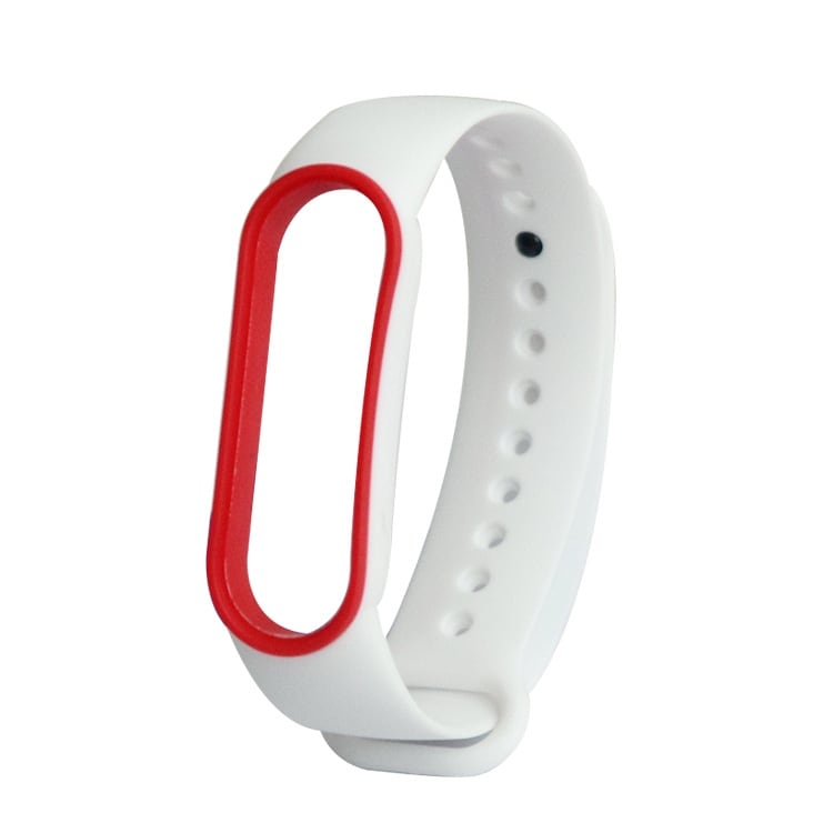 Elastisk armbånd til Xiaomi Mi Bånd 5 hvit & Rød