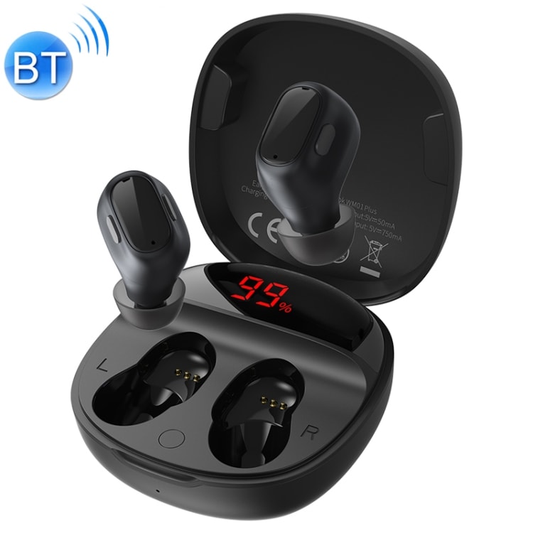 Baseus Plus True Wireless Bluetooth Headset med ladeboks Svart