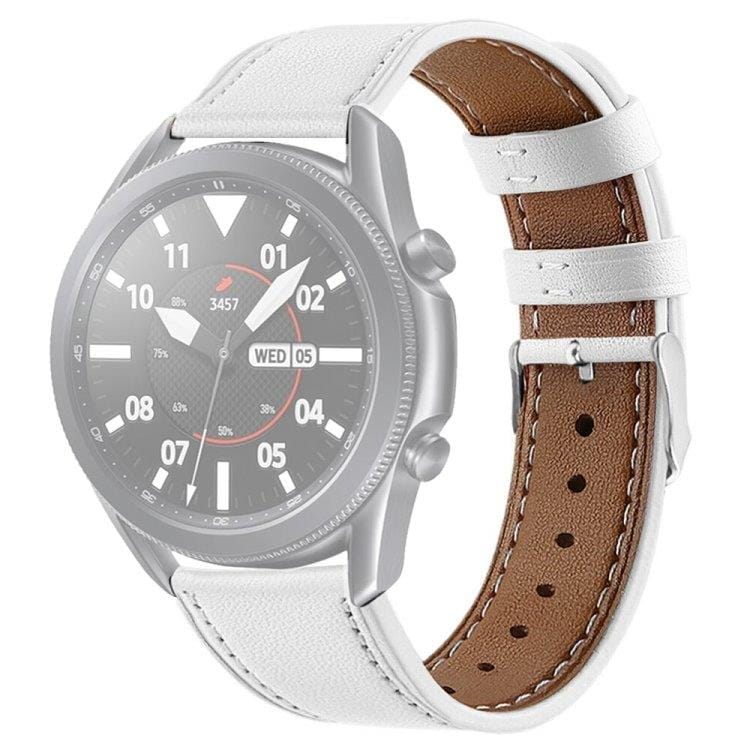 Kunstlærarmbånd Galaxy Watch 3 Hvit