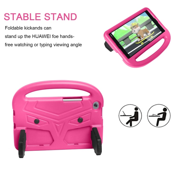 Beskyttelsedeksel med stativ til Huawei MediaPad M3 8.4 for barn Rosa