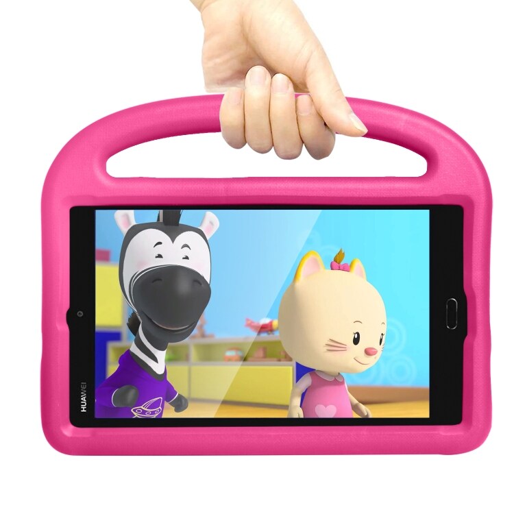 Beskyttelsedeksel med stativ til Huawei MediaPad M3 8 for barn Rosa