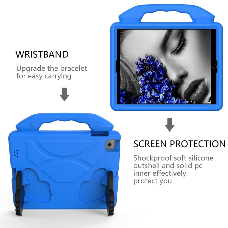 Beskyttende deksel med håndtak til iPad 4 / 3 / 2 Blå