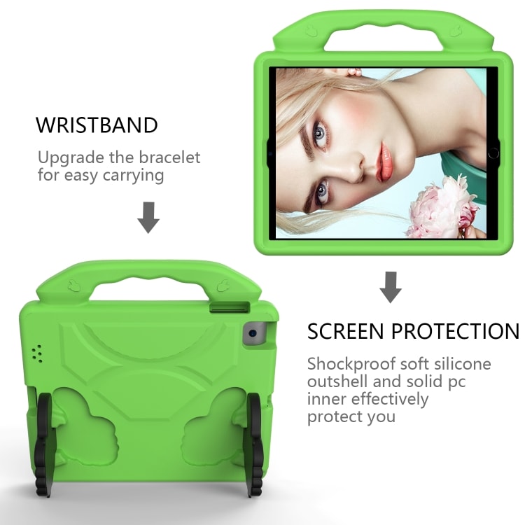 Beskyttende deksel med håndtak til iPad 4 / 3 / 2 Grønn