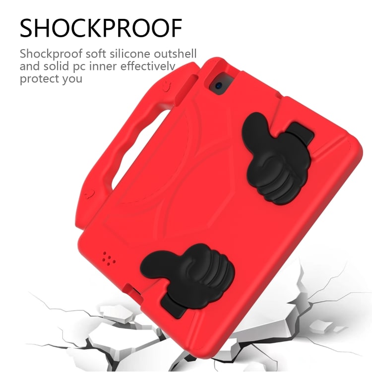 Beskyttende deksel med håndtak til iPad 4 / 3 / 2 Rød