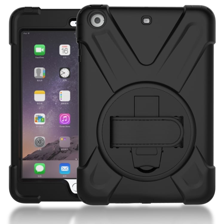 Slagbeskyttelse i silikon med håndtak til iPad Mini 3 & 2 & 1 Svart