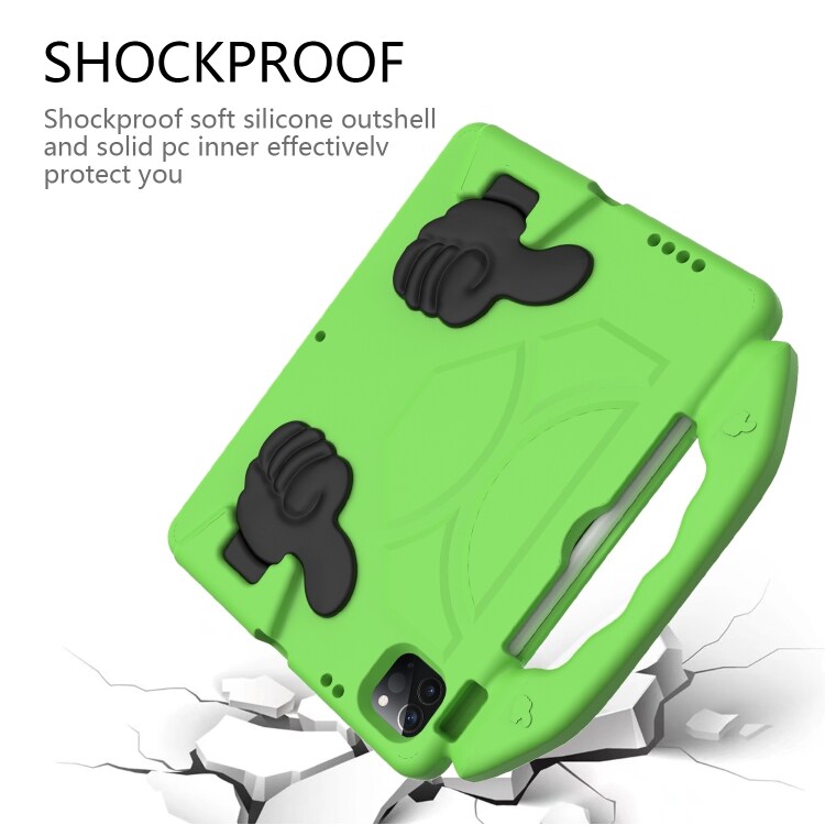 Beskyttende deksel med håndtak til iPad Pro 11 2020 Grønn