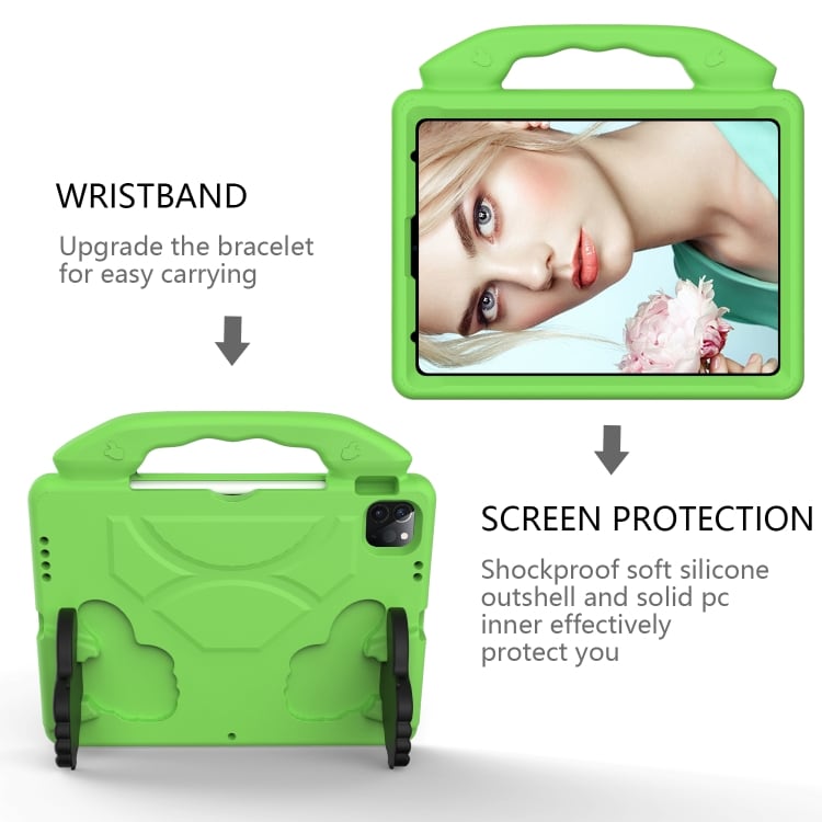 Beskyttende deksel med håndtak til iPad Pro 11 2020 Grønn