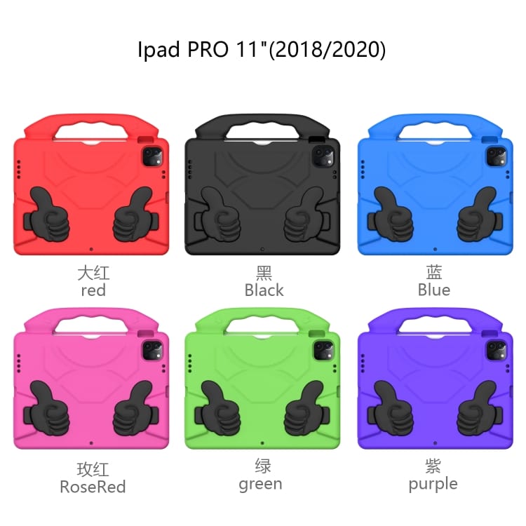 Beskyttende deksel med håndtak til iPad Pro 11 2020 Rød