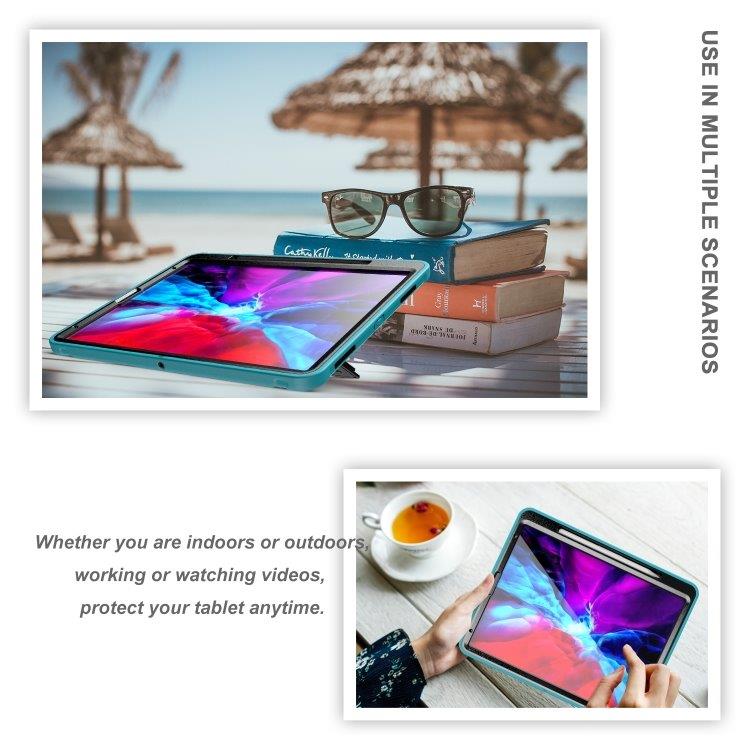 Deksel med roterende stativ til iPad Pro 12.9 inch 2020 Lyseblå
