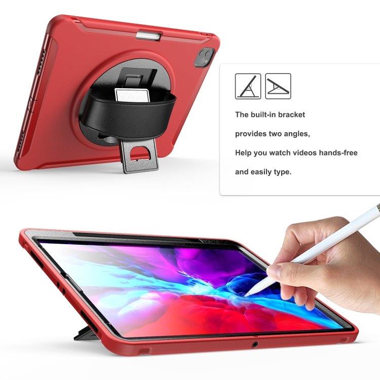 Deksel med roterende stativ til iPad Pro 12.9 inch 2020 Rød