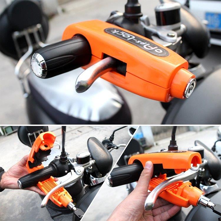 Anti-tyveri lås på håndbremse til motorsykkel Oransje