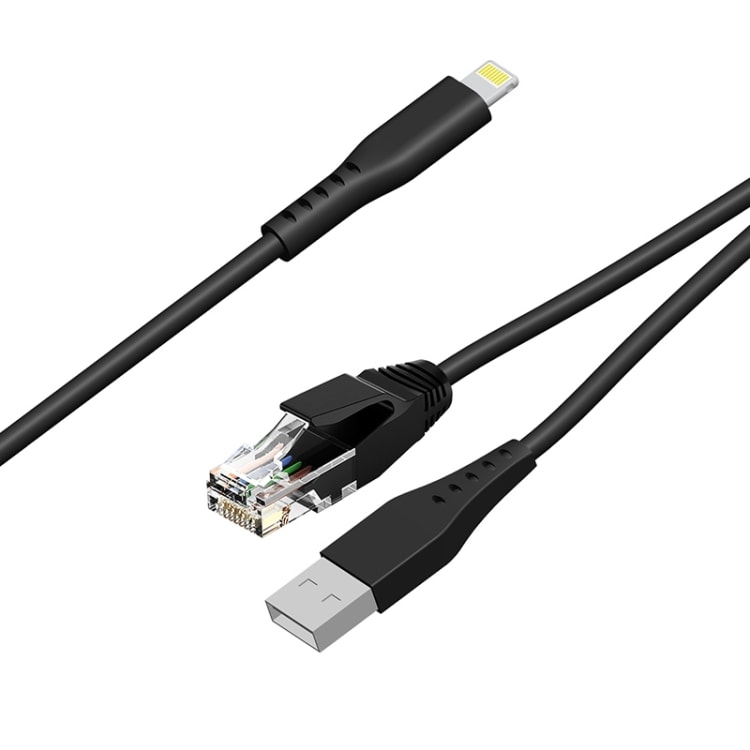 Lightning til ethernet og USB adapter for iPhone & iPad
