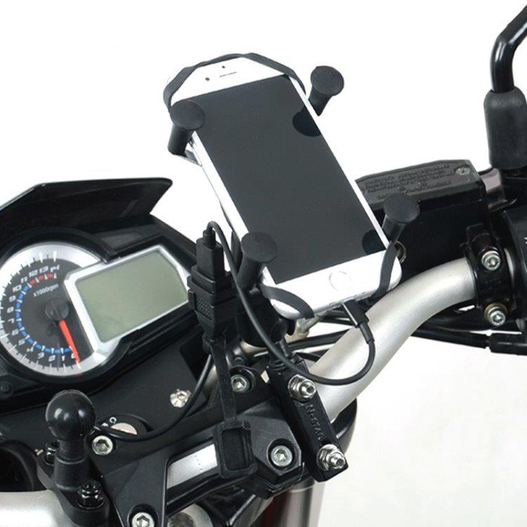 Vanntett mobillader til motorsykkel