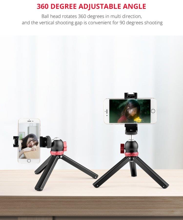 Kompakt og lite stativ for digitalkamera med 360 graders rotasjon