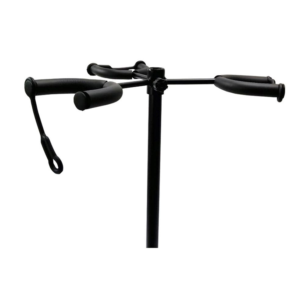 Gitarstativ for 3 gitarer - justerbar høyde 60-105 cm og vippestøtte