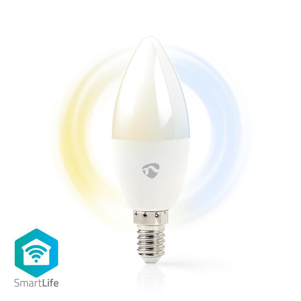 Nedis WiFi Smart LED-lyspære E14 Varm til kald hvit