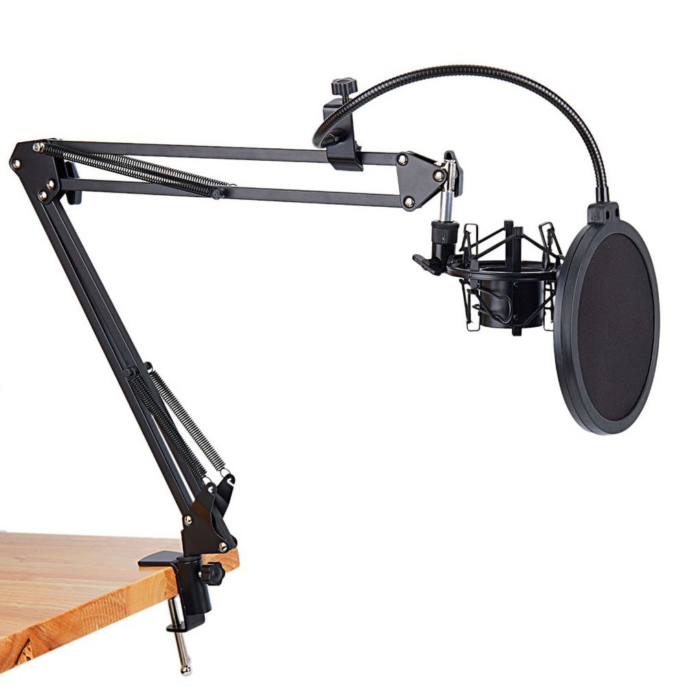 Bordstativ for mikrofon med popfilter