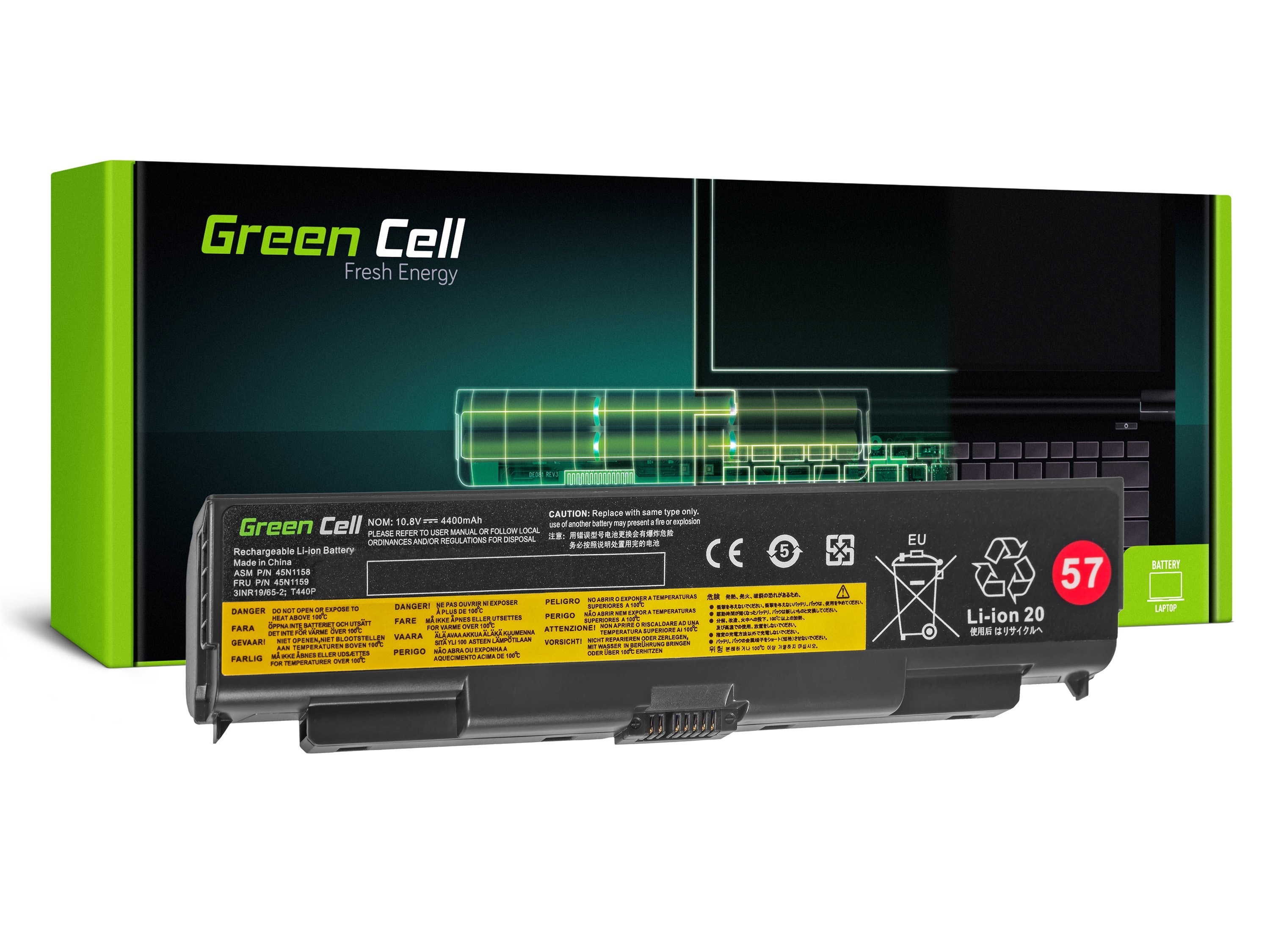 Green Cell laptop batteri til Lenovo ThinkPad T440P T540P W540 W541 L440 L540
