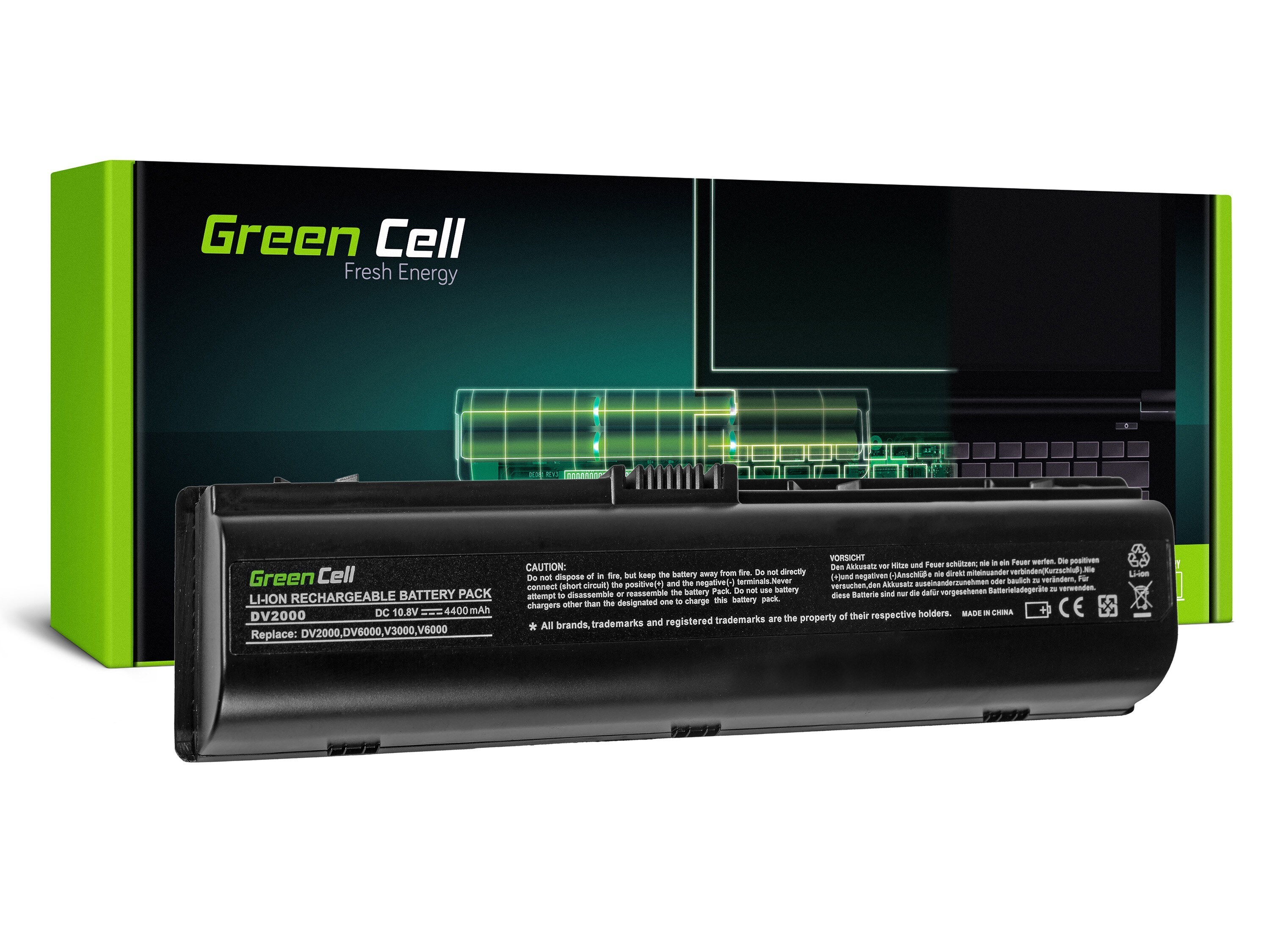 Green Cell laptop batteri til HP Pavilion DV2000 DV6000 DV6500 DV6700