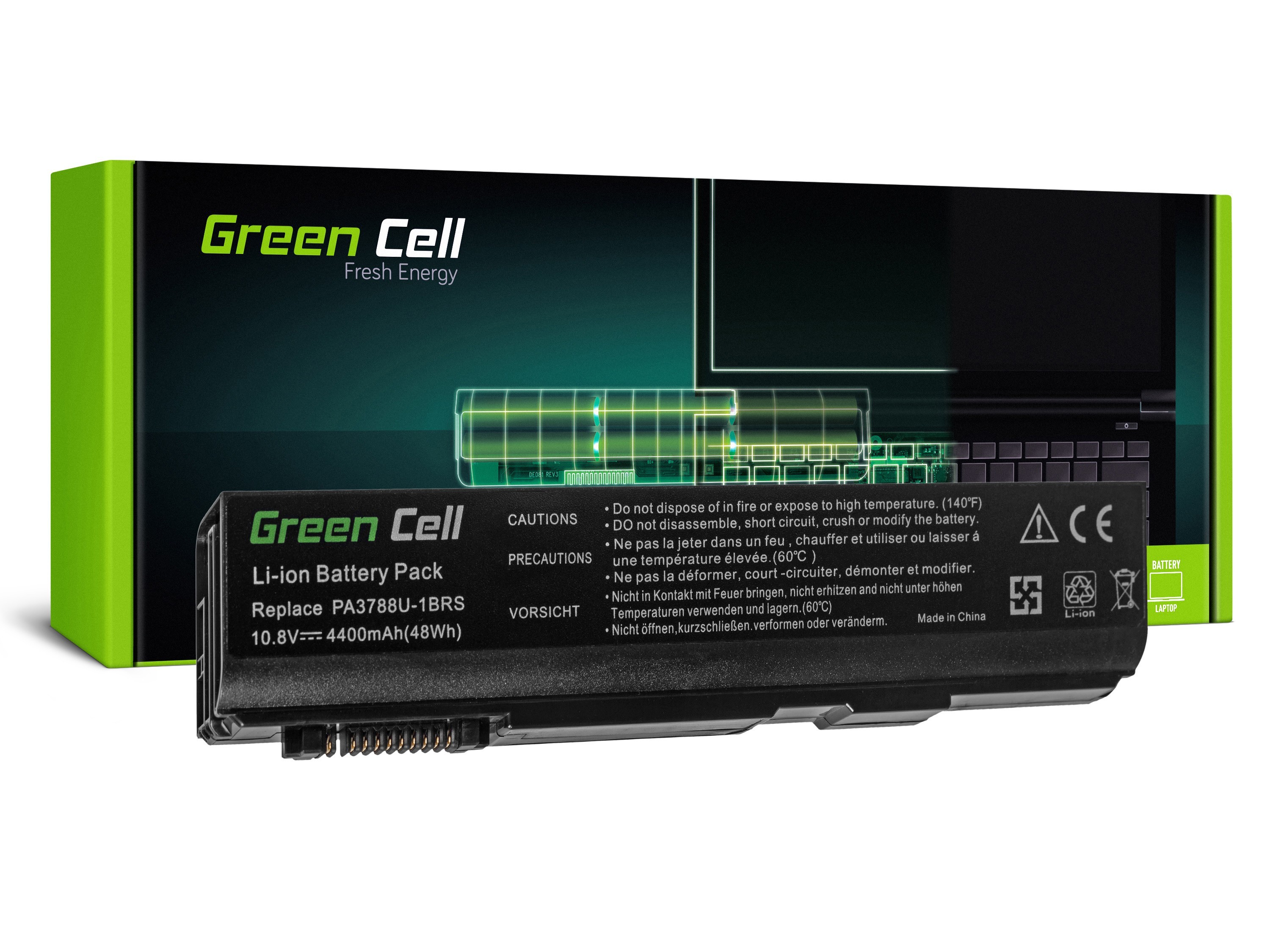 Green Cell laptop batteri til Toshiba DynaBook Satellite L35 L40 L45 K40