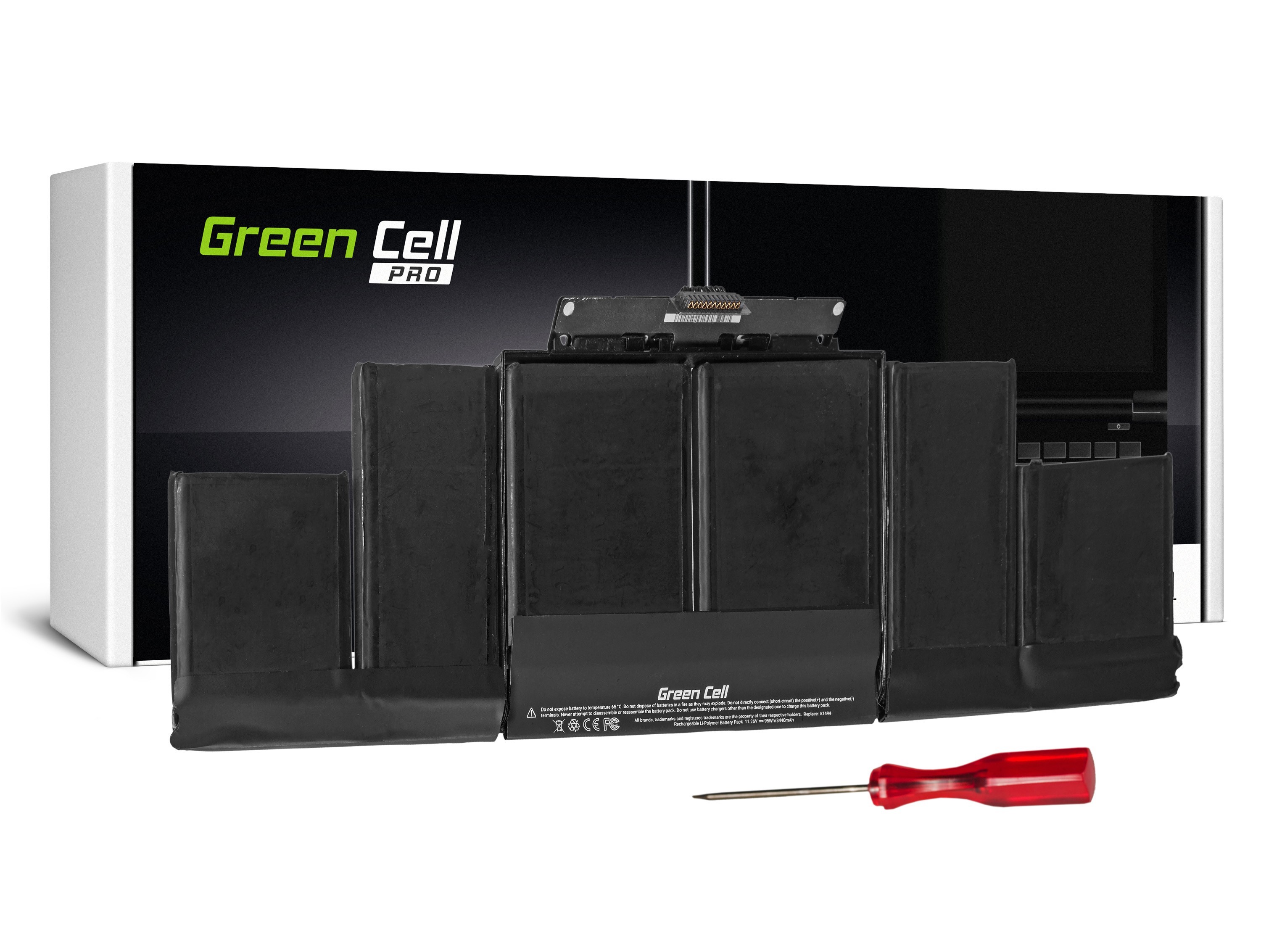 Green Cell PRO laptop batteri til Apple Macbook Pro 15 A1398 (Late 2013, Mid 2014)