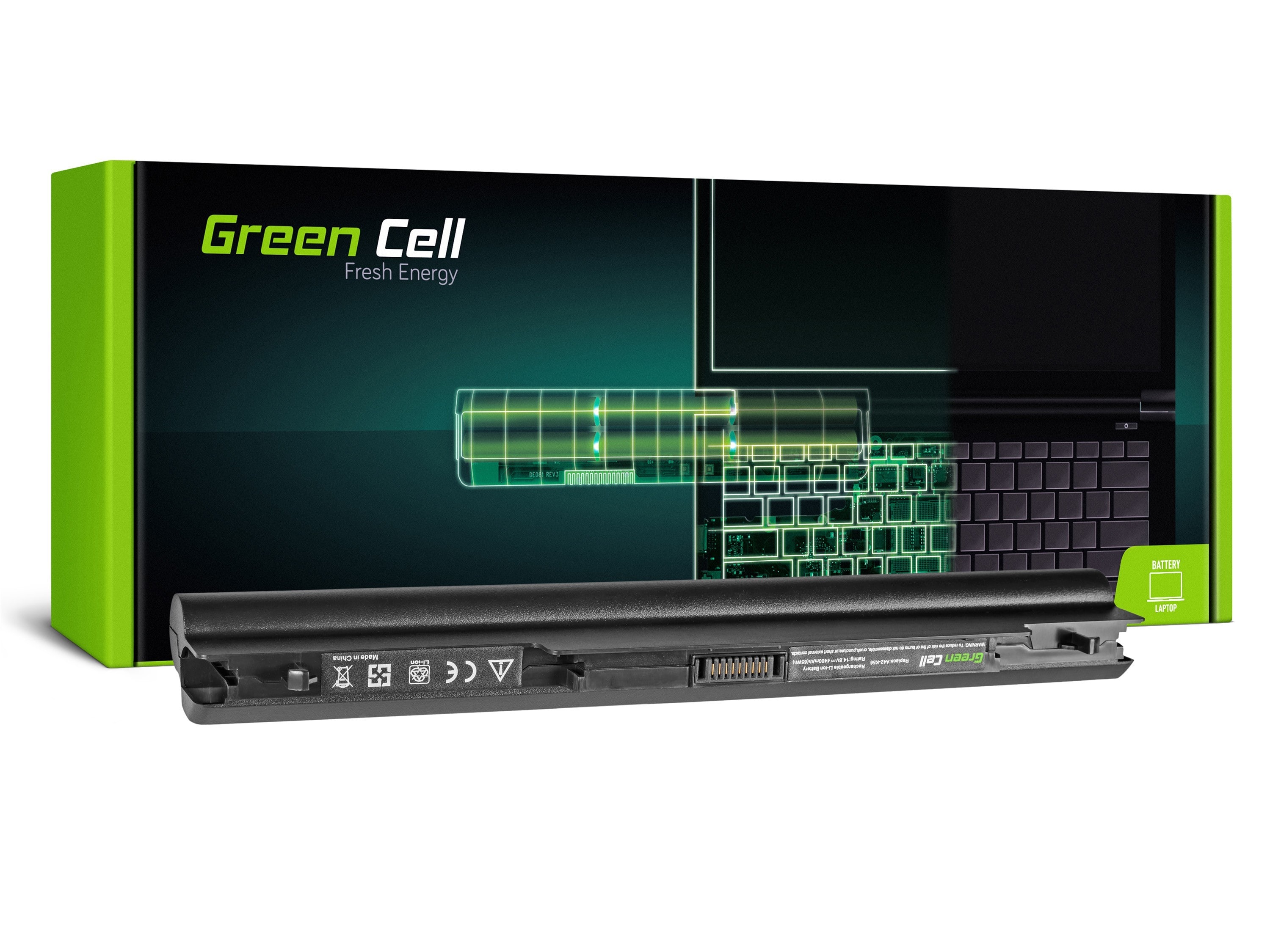Green Cell laptop batteri til Asus A46 A56 K46 K56 S56 / 14,4V 4400mAh